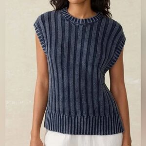 NWOT Faherty Sunwashed Organic Cotton Vest